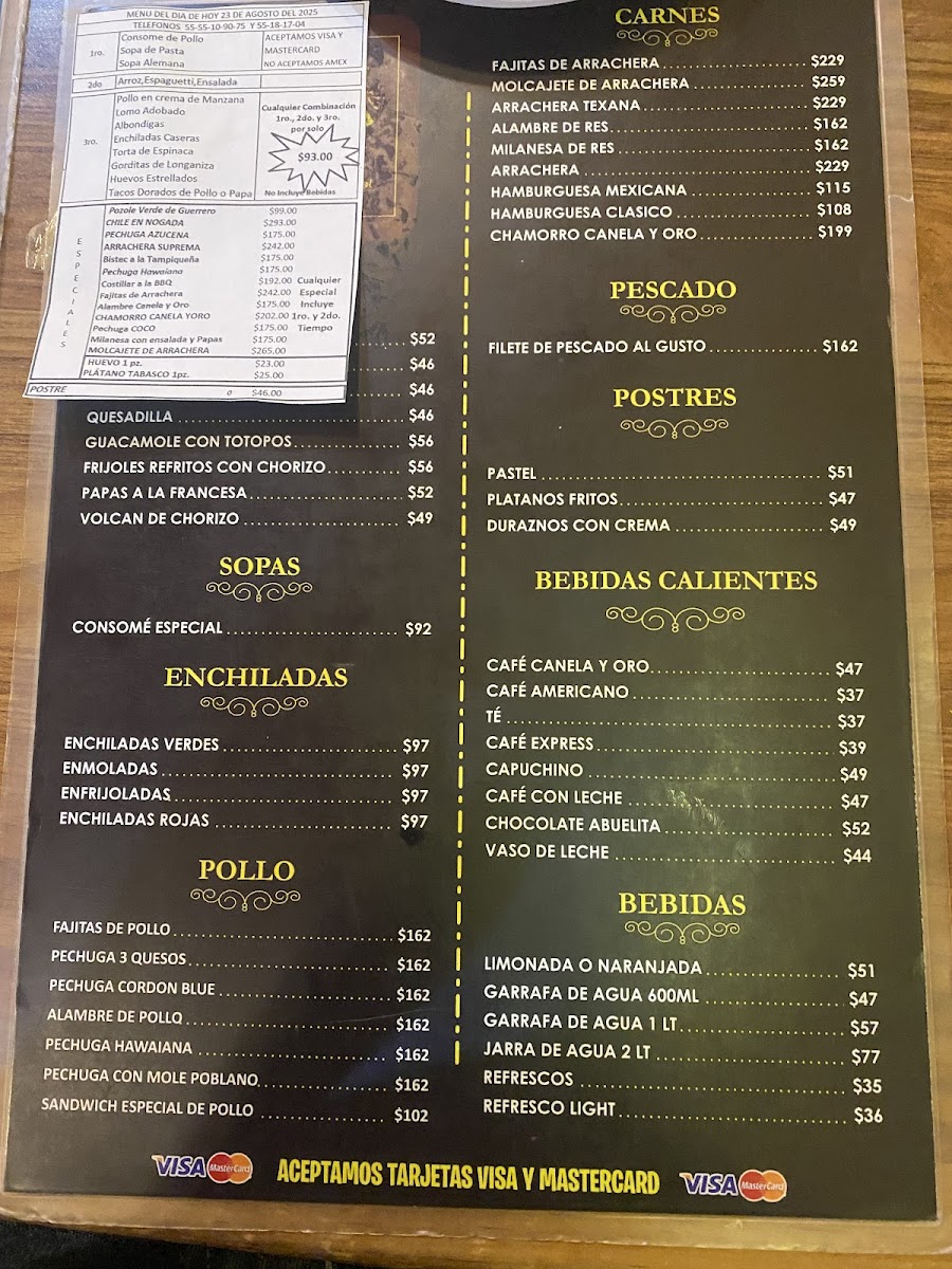 Canela y oro Menu - Image 2